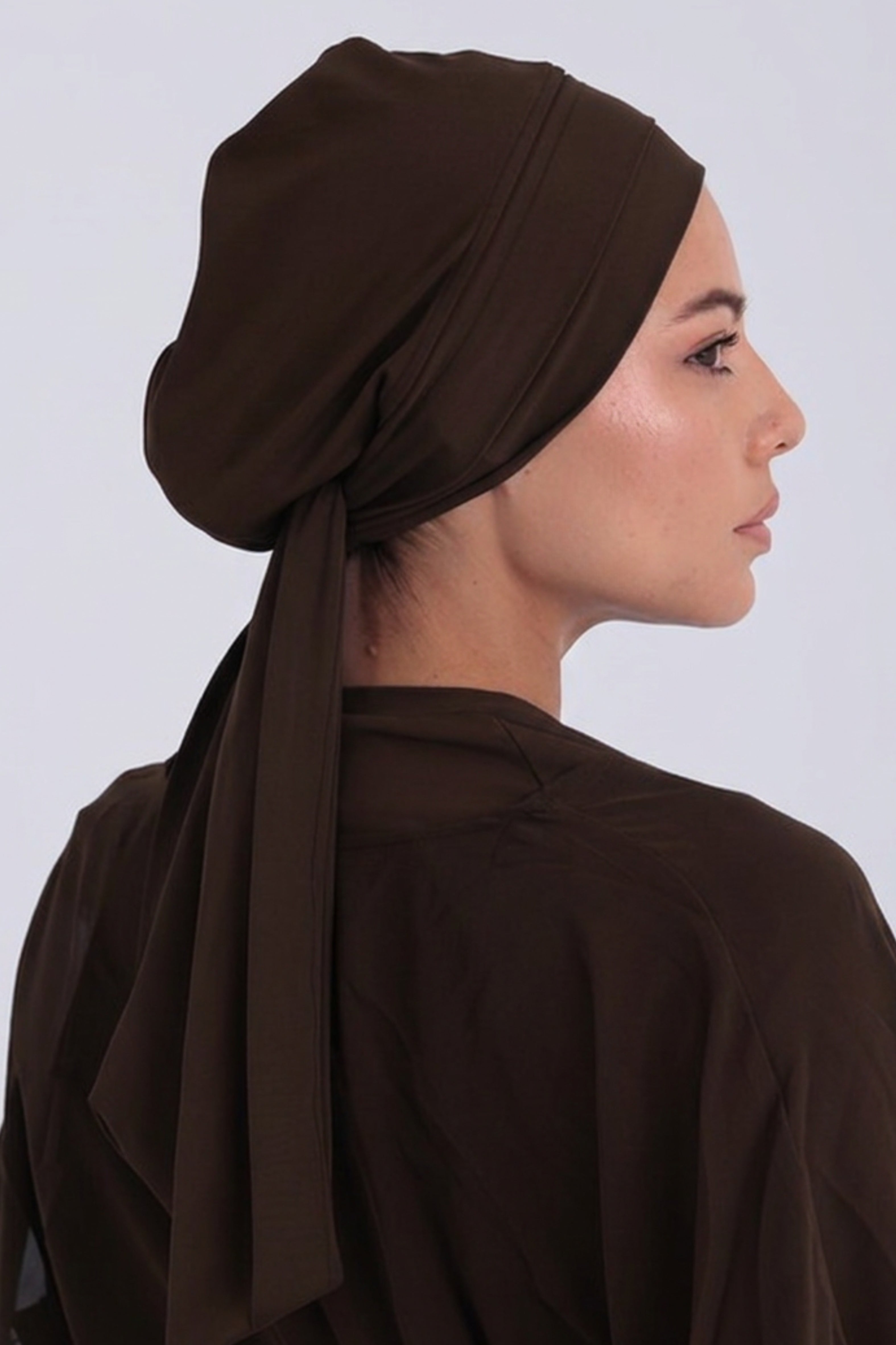 Sleek Swim Turban - Brown