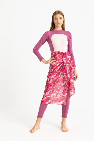 Chiffon Wrap - Pink Watermark - Libra Sport