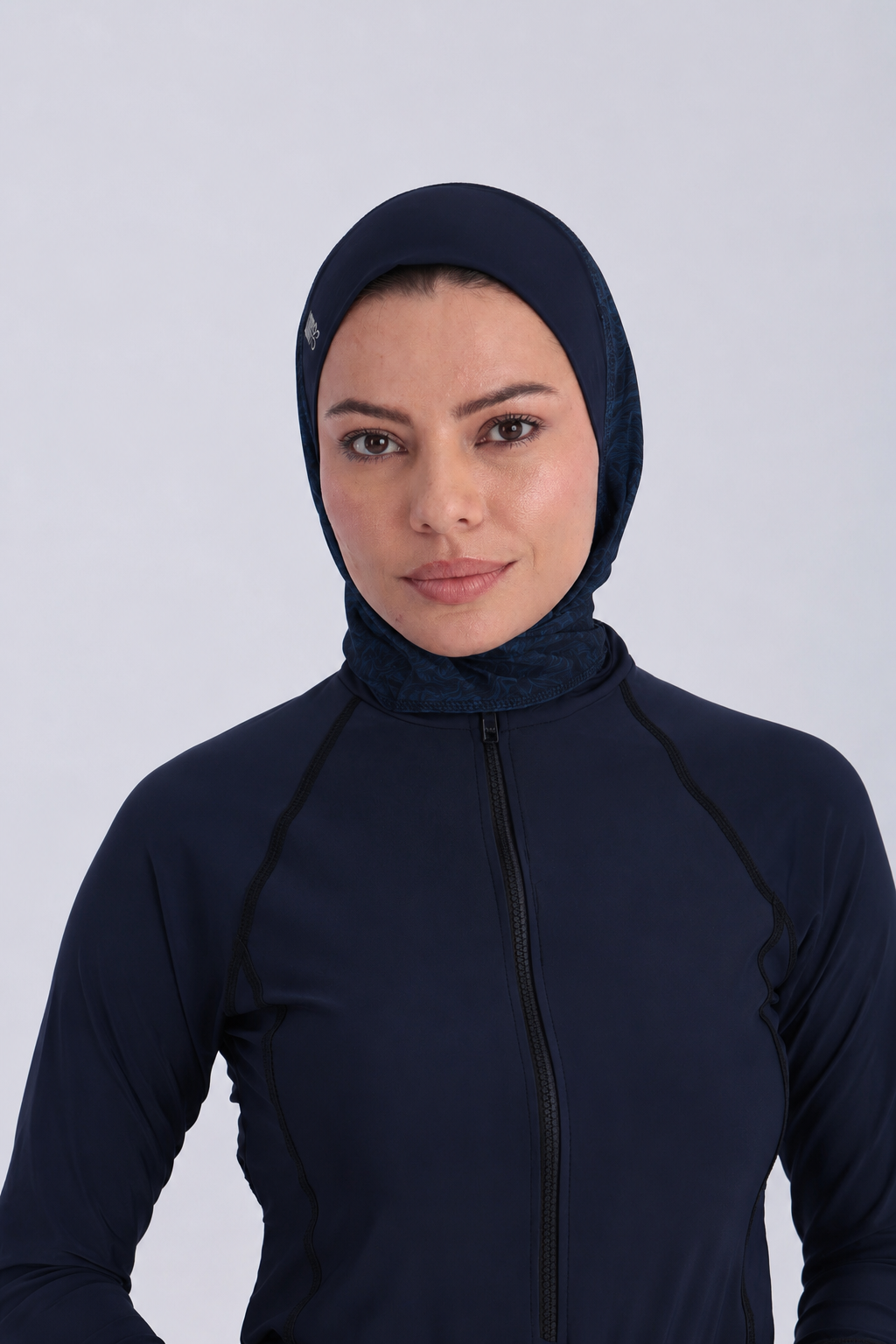 Ultra-Fit Swim Hijab - Geomorphic Navy