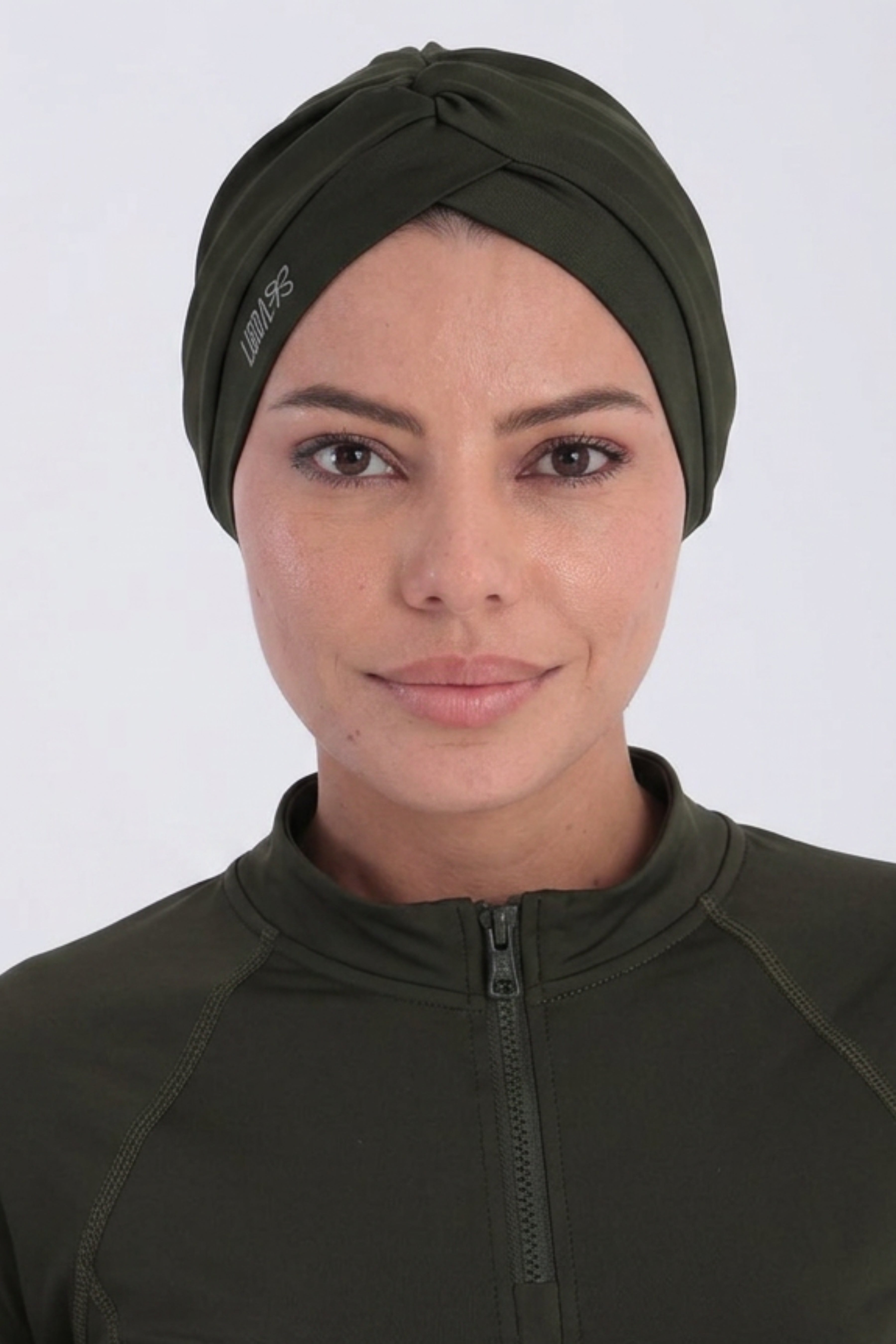 عمامة سباحة أنيقة - بيضاء