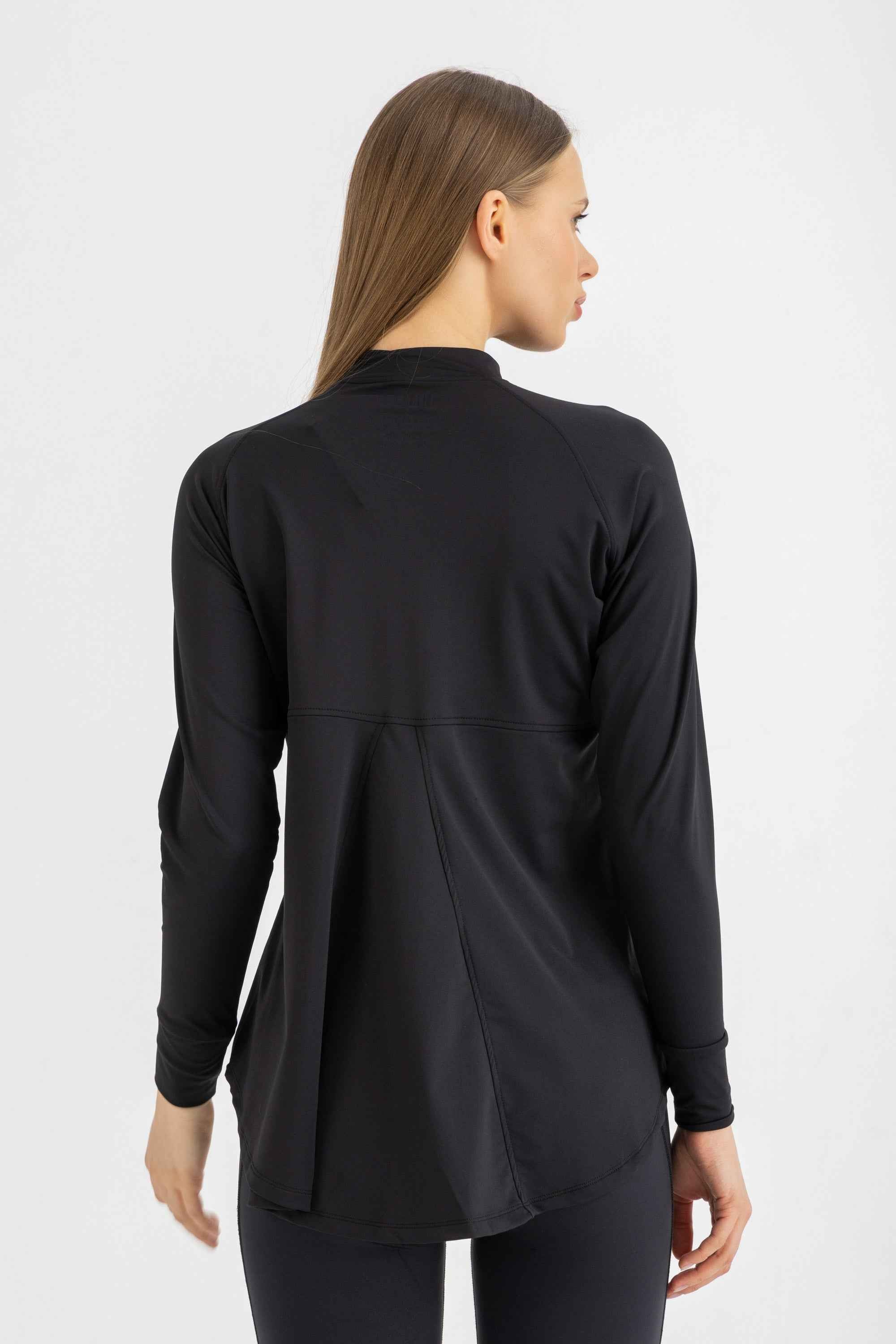 Ruffle Top - Black - Libra Sport