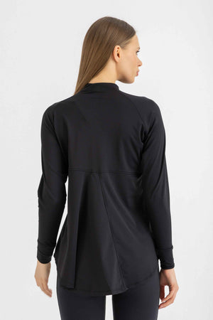 Ruffle Top - Black - Libra Sport