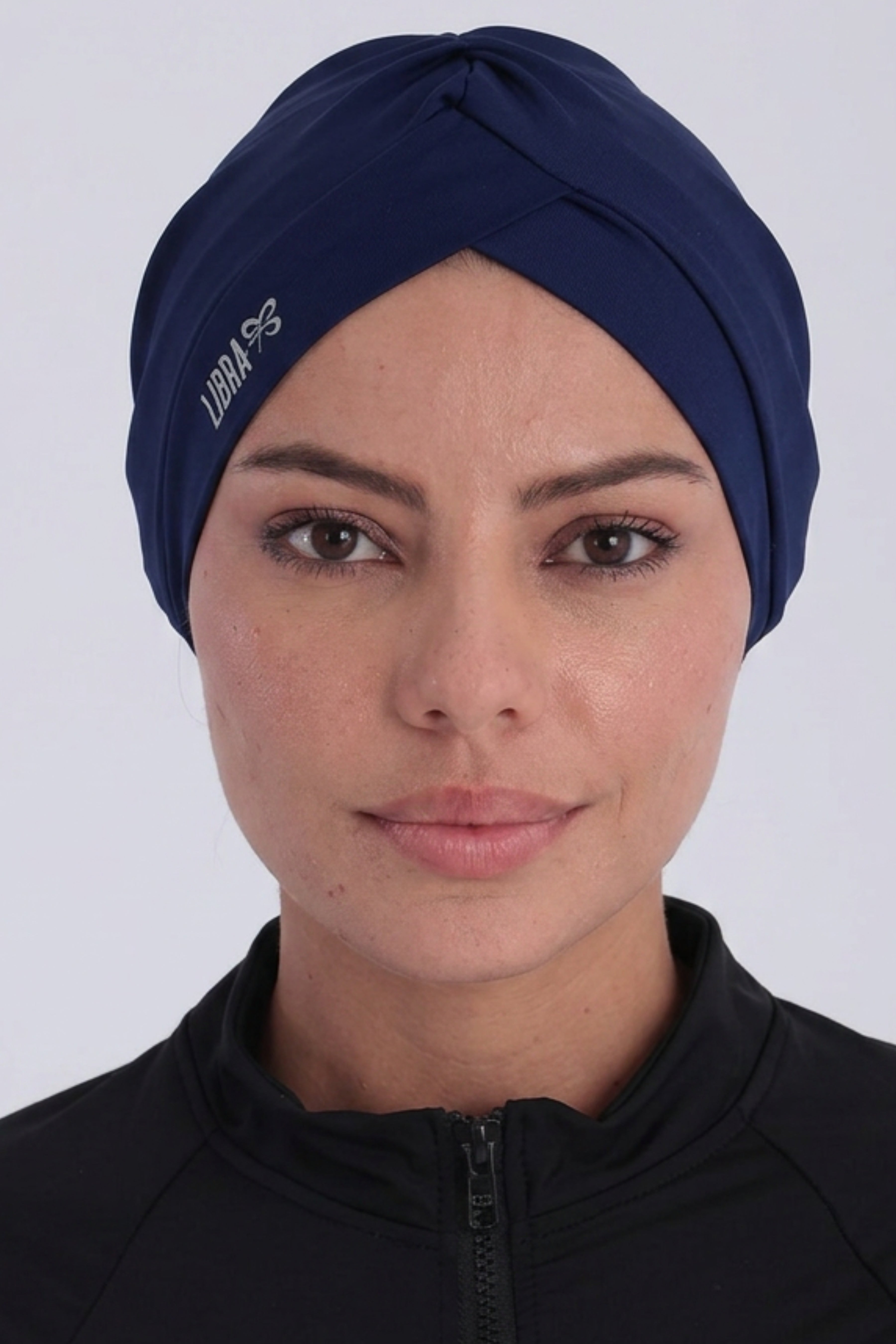 Sleek Swim Turban - Navy Blue