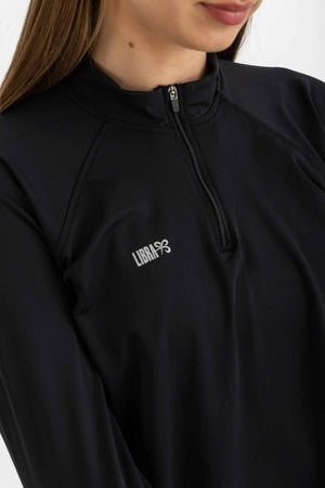 Ruffle Top - Black - Libra Sport