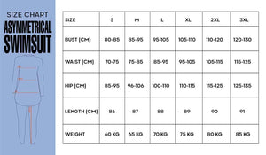 Asymmetrical Basic Swimsuit - Midnight Blue - Libra Sport