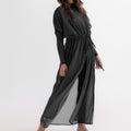 Chiffon Dress - Black - Libra Sport