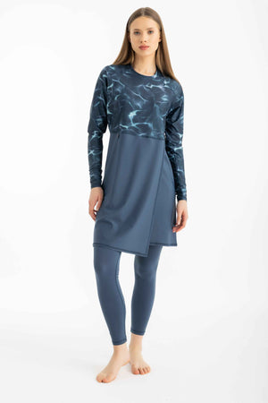 Motion Wave Swim Top - Deep Green - Libra Sport