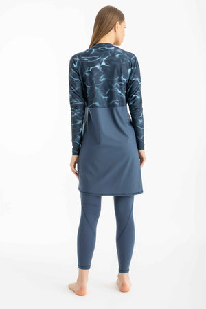 Motion Wave Swim Top - Deep Green - Libra Sport