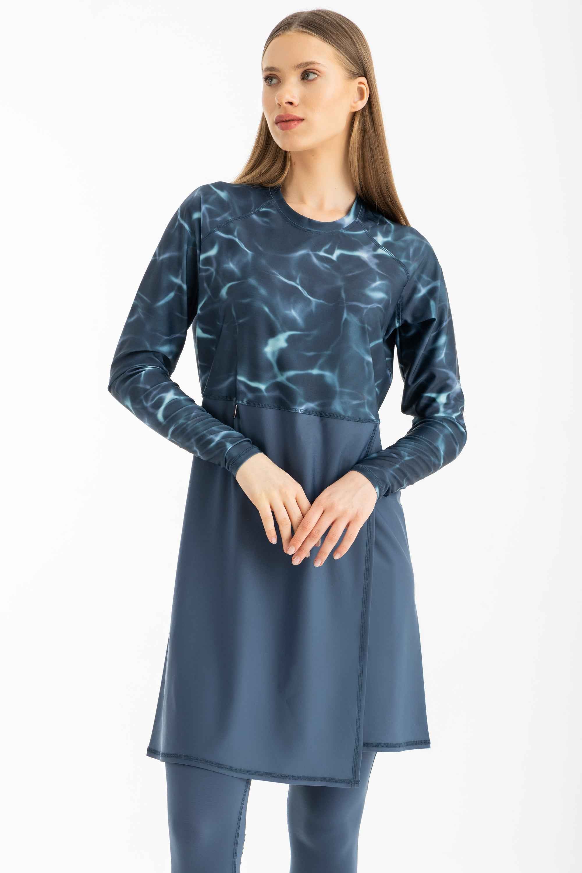 Motion Wave Swim Top - Deep Green - Libra Sport