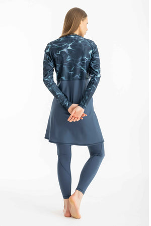 Motion Wave Swim Top - Deep Green - Libra Sport