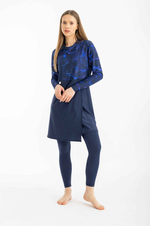 Motion Wave Swim Top - Midnight Blue - Libra Sport