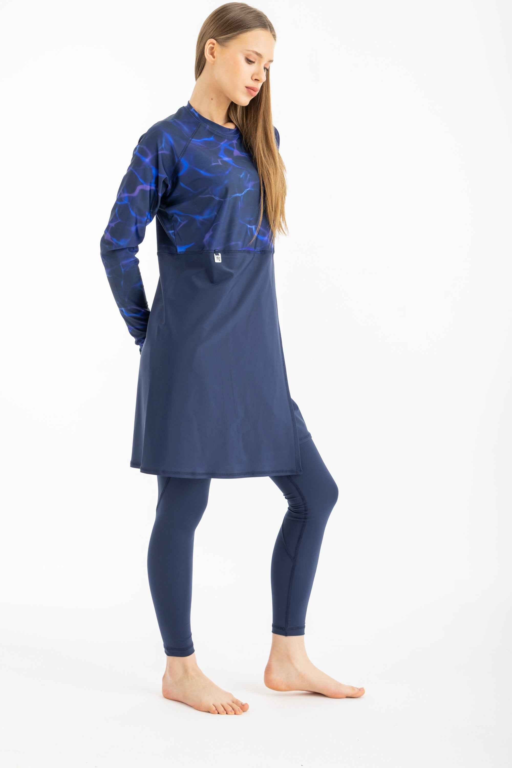 Motion Wave Swim Top - Midnight Blue - Libra Sport