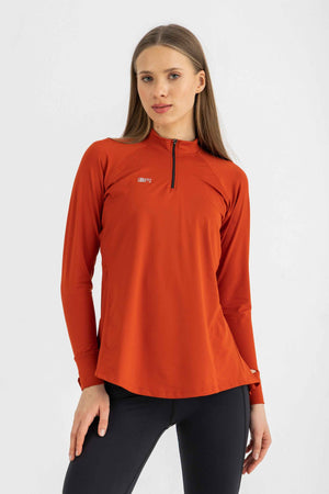 Ruffle Top - Earth Red - Libra Sport