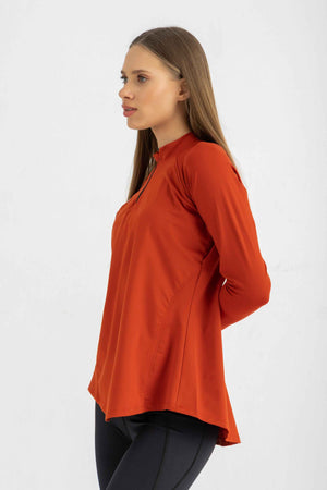 Ruffle Top - Earth Red - Libra Sport