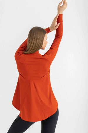 Ruffle Top - Earth Red - Libra Sport