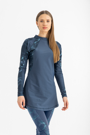 Asymmetrical Basic Swimsuit - Deep Green - Libra Sport