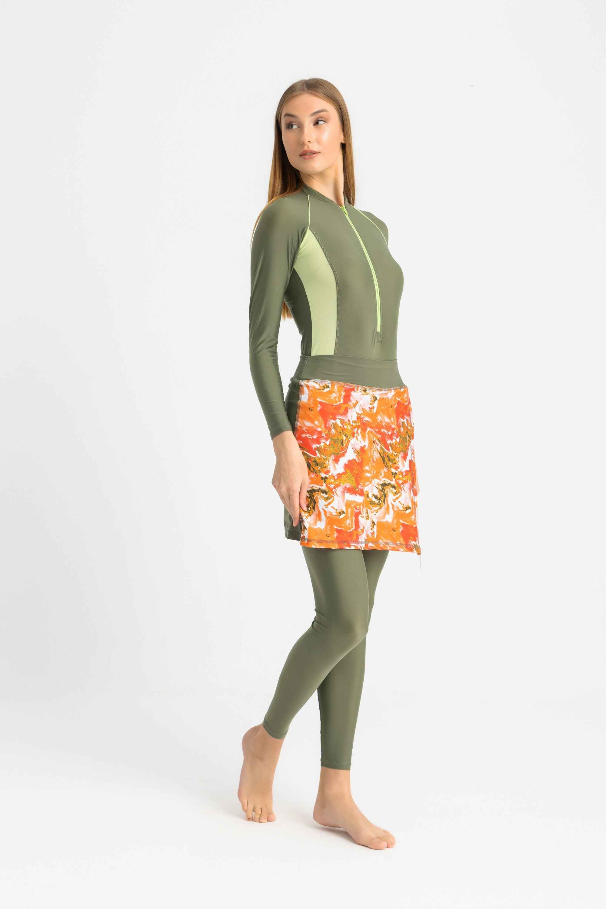 Feel Free Swimsuit - Olive Blaze - Libra Sport