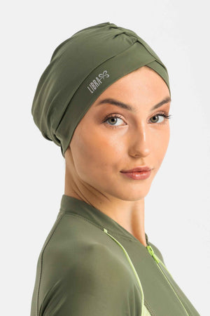 Sleek Swim Turban -Loden Green - Libra Sport