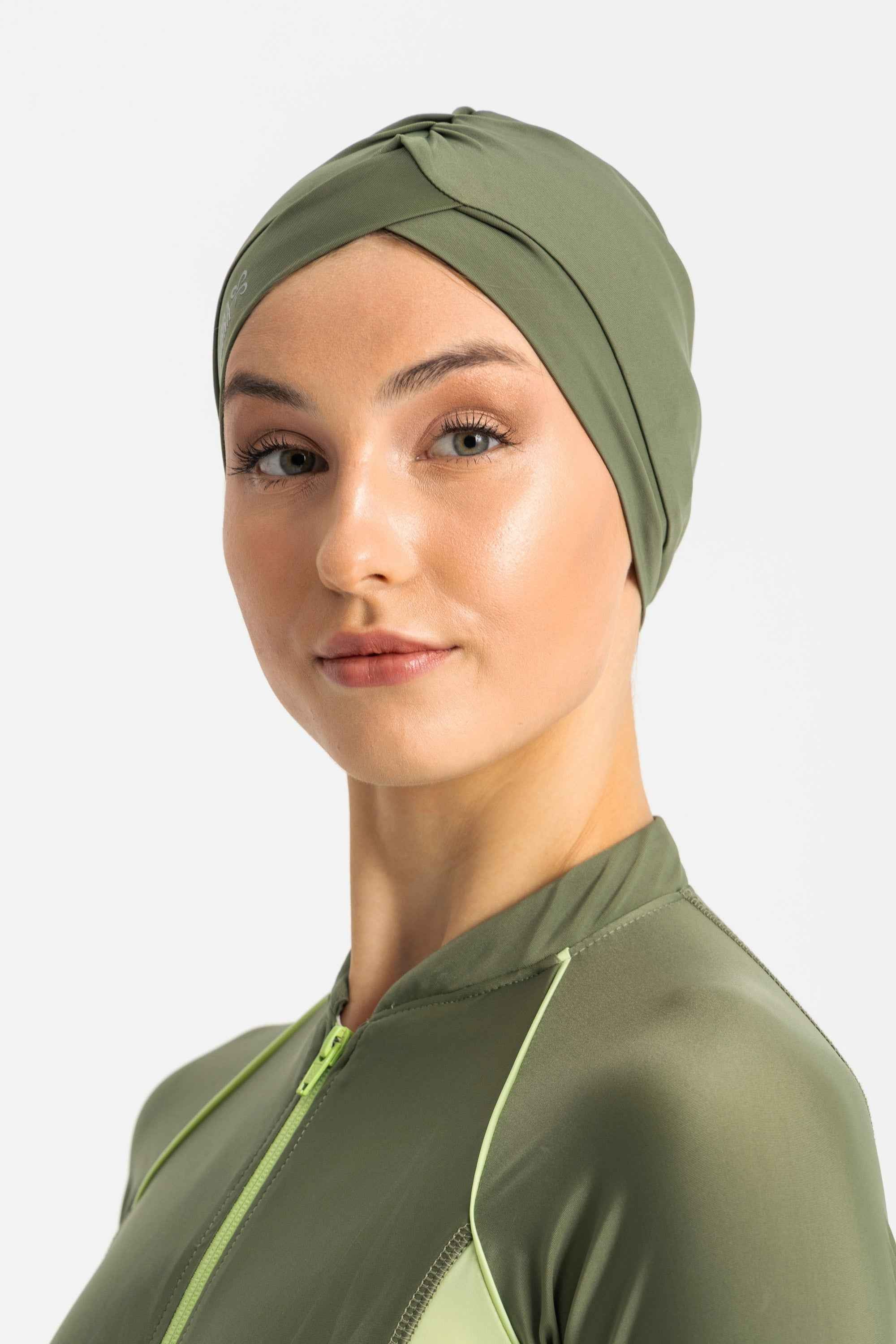 Sleek Swim Turban -Loden Green - Libra Sport