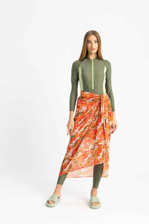 Chiffon Wrap - Green Watermark - Libra Sport