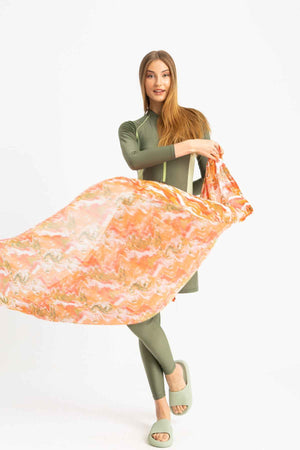 Chiffon Wrap - Green Watermark - Libra Sport