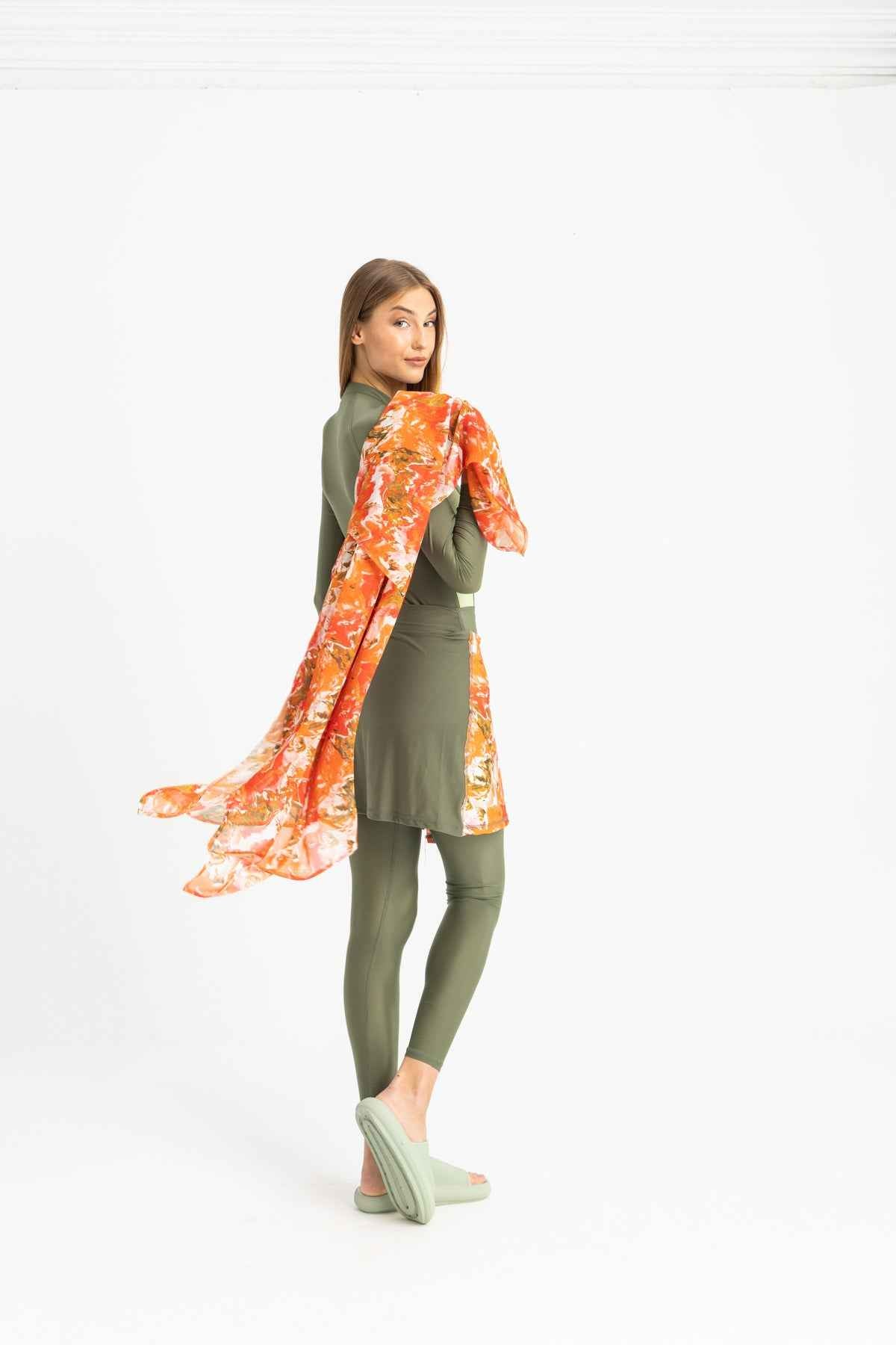 Chiffon Wrap - Green Watermark - Libra Sport