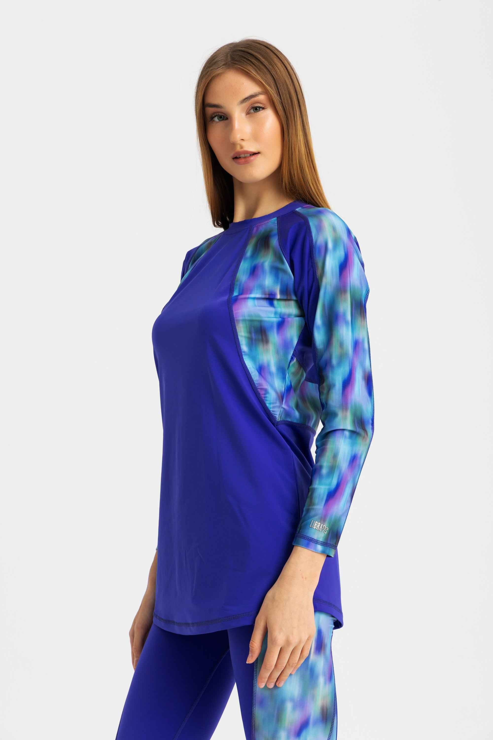 Asymmetrical Basic Swimsuit - Blue Haze - Libra Sport