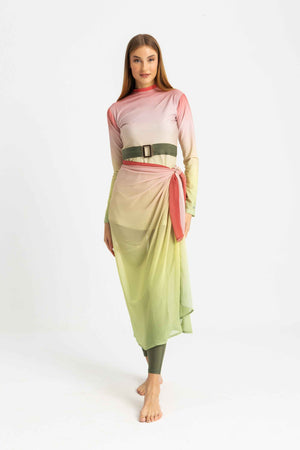 Chiffon Wrap - Gradient Red - Libra Sport