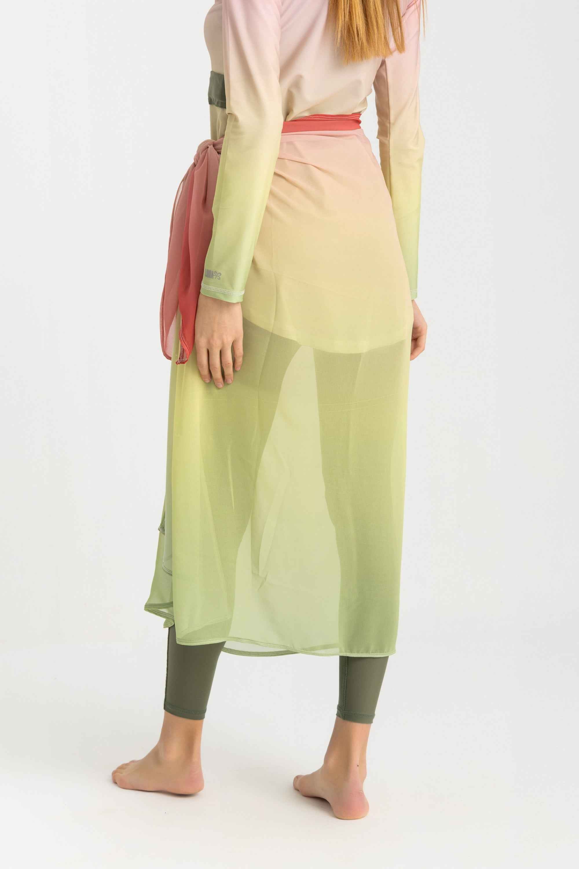 Chiffon Wrap - Gradient Red - Libra Sport