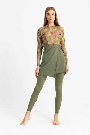 Motion Wave Swim Top -Forest Haze - Libra Sport