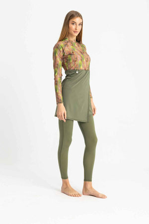 Motion Wave Swim Top -Forest Haze - Libra Sport