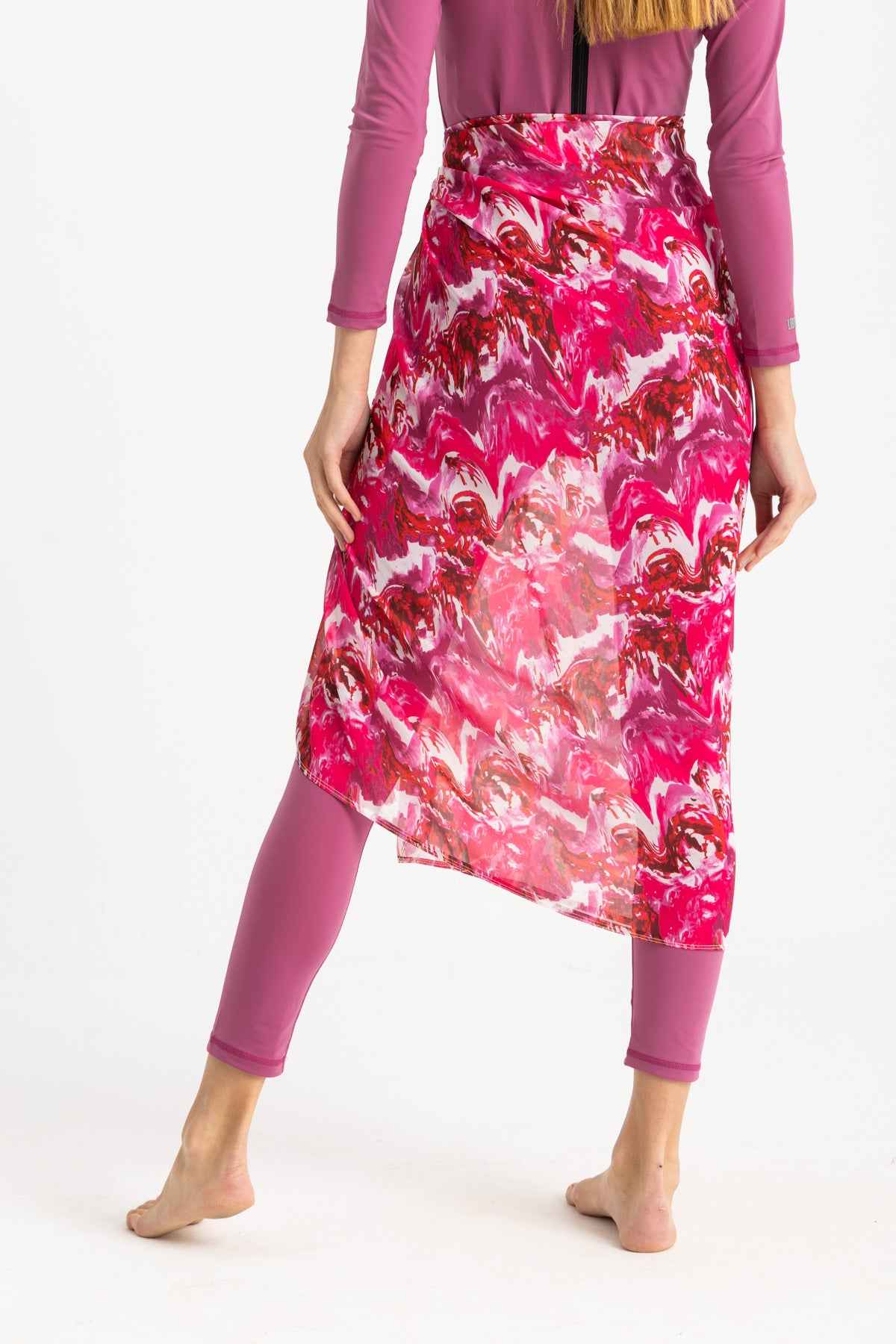 Chiffon Wrap - Pink Watermark - Libra Sport