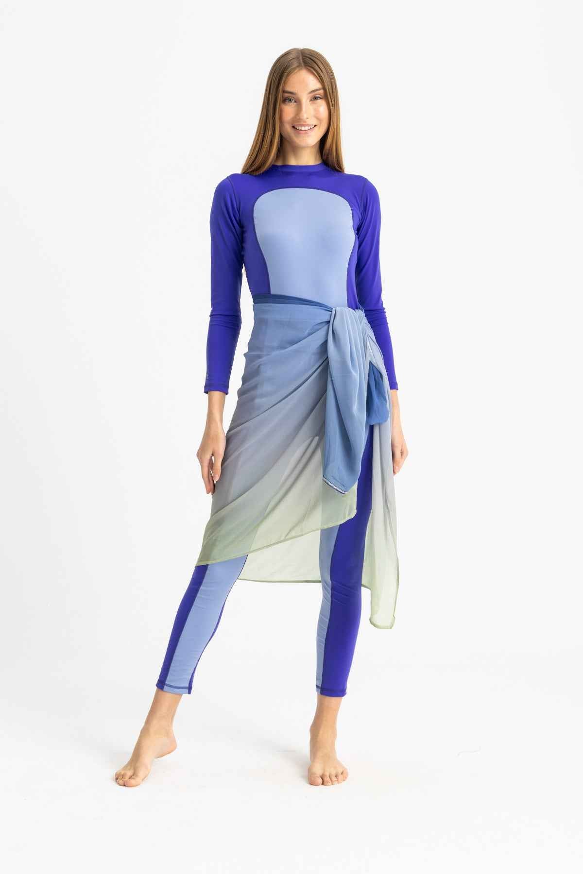 Chiffon Wrap - Gradient Green - Libra Sport