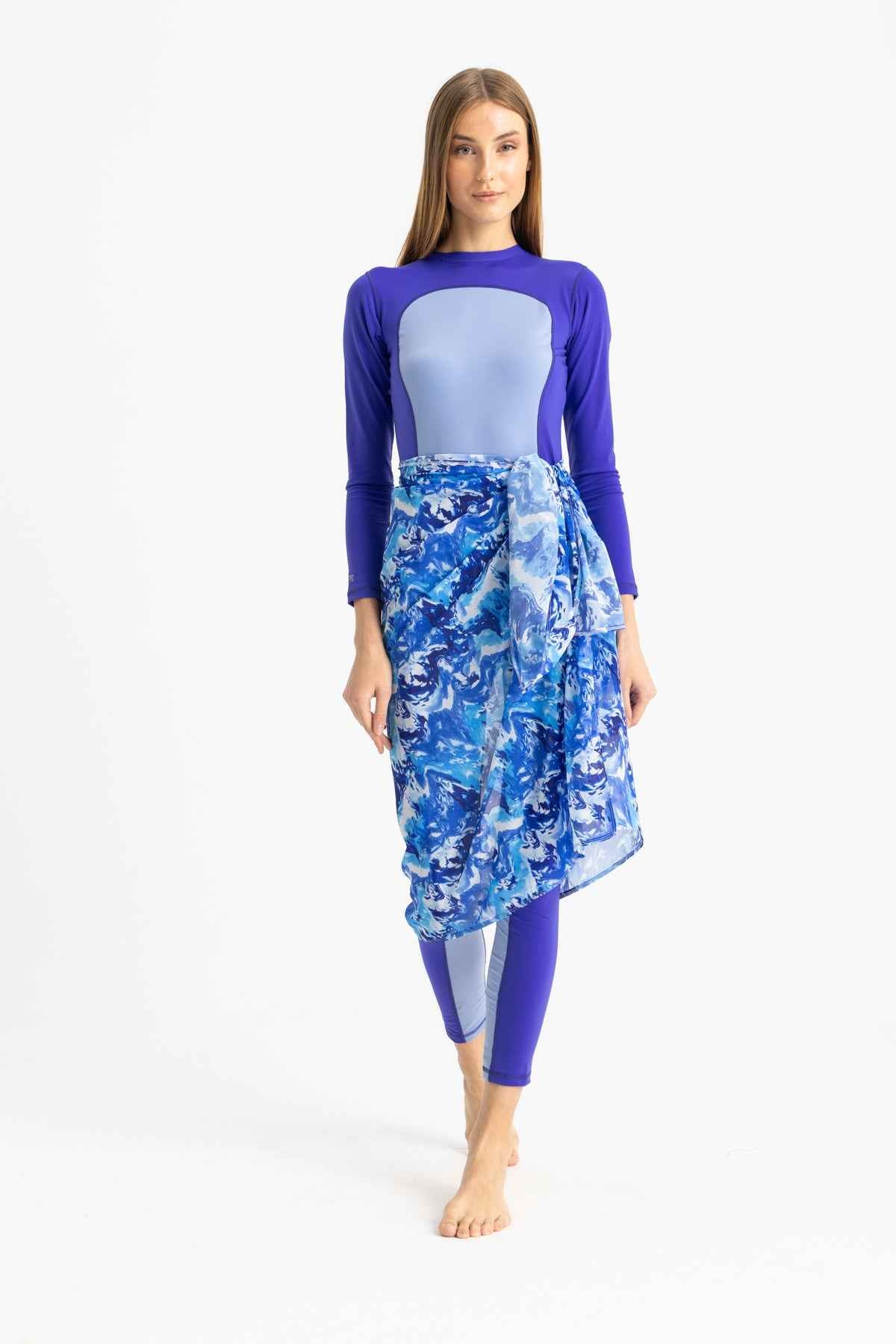 Chiffon Wrap - Blue Watermark - Libra Sport