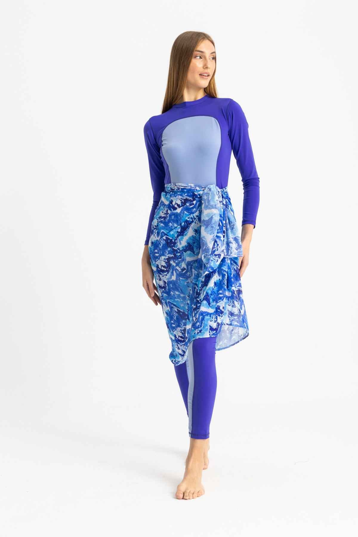 Chiffon Wrap - Blue Watermark - Libra Sport