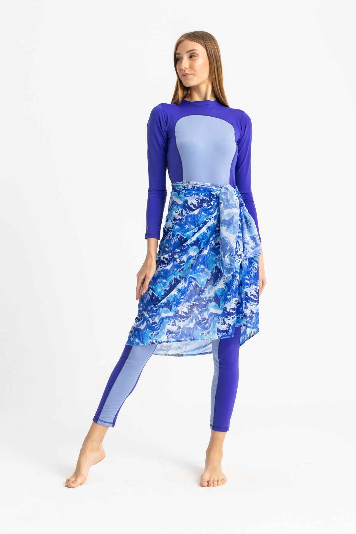 Chiffon Wrap - Blue Watermark - Libra Sport