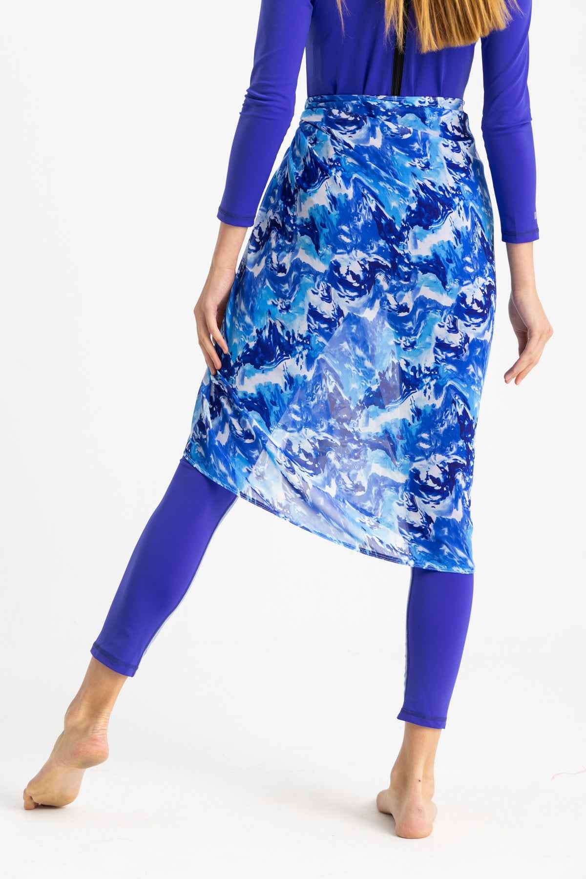 Chiffon Wrap - Blue Watermark - Libra Sport