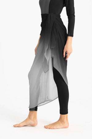 Chiffon Wrap - Gradient Black - Libra Sport