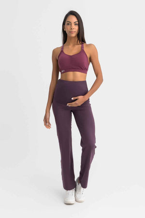Maternity Ease Pants -Midnight Plum - Libra Sport