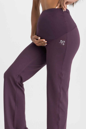 Maternity Ease Pants -Midnight Plum - Libra Sport