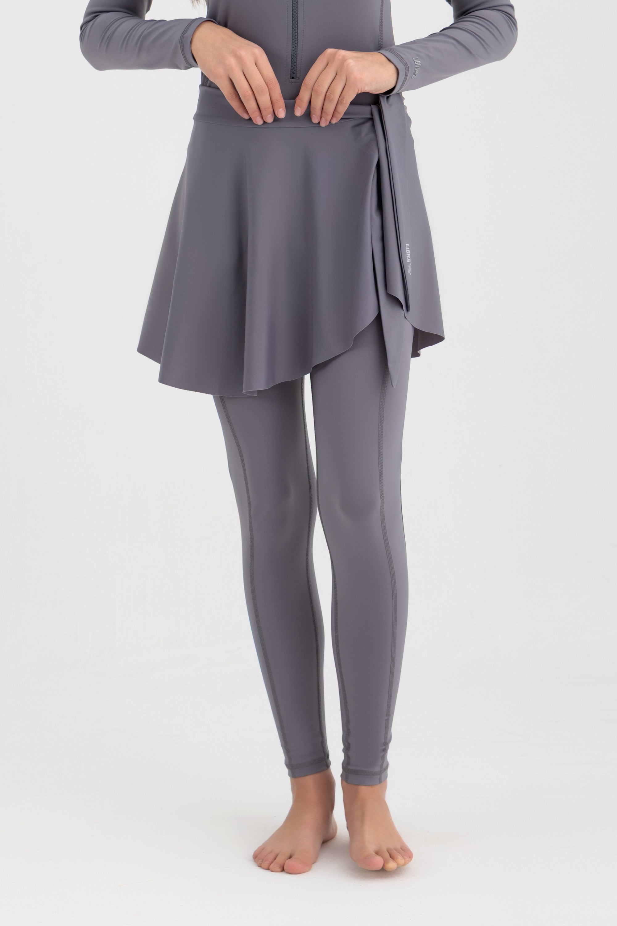 Wave Cover-Up Skirt - Charcoal