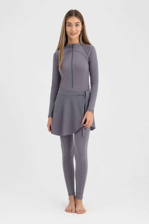 Wave Cover-Up Skirt - Charcoal - Libra Sport