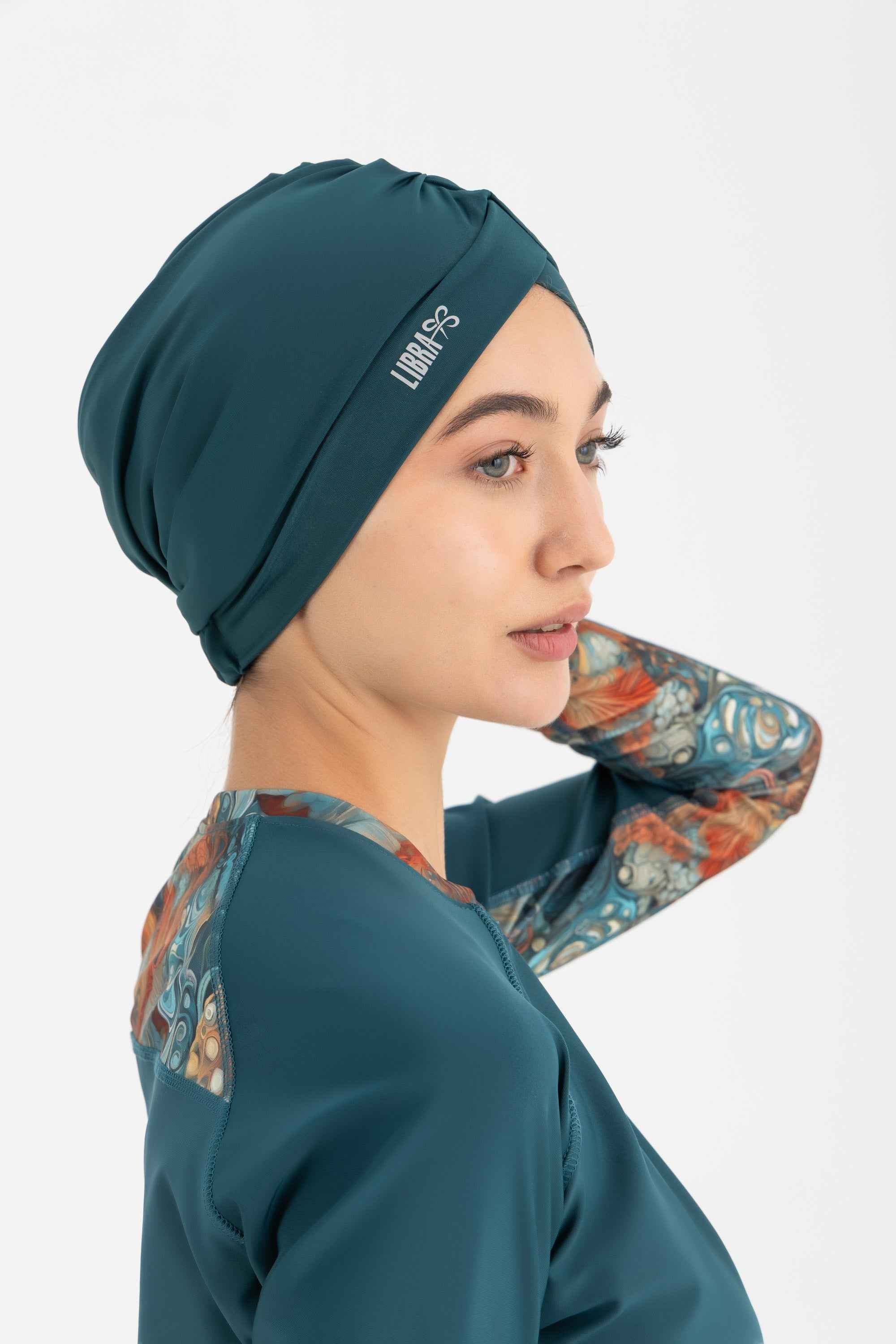 Sleek Swim Turban - Deep Teal - Libra Sport