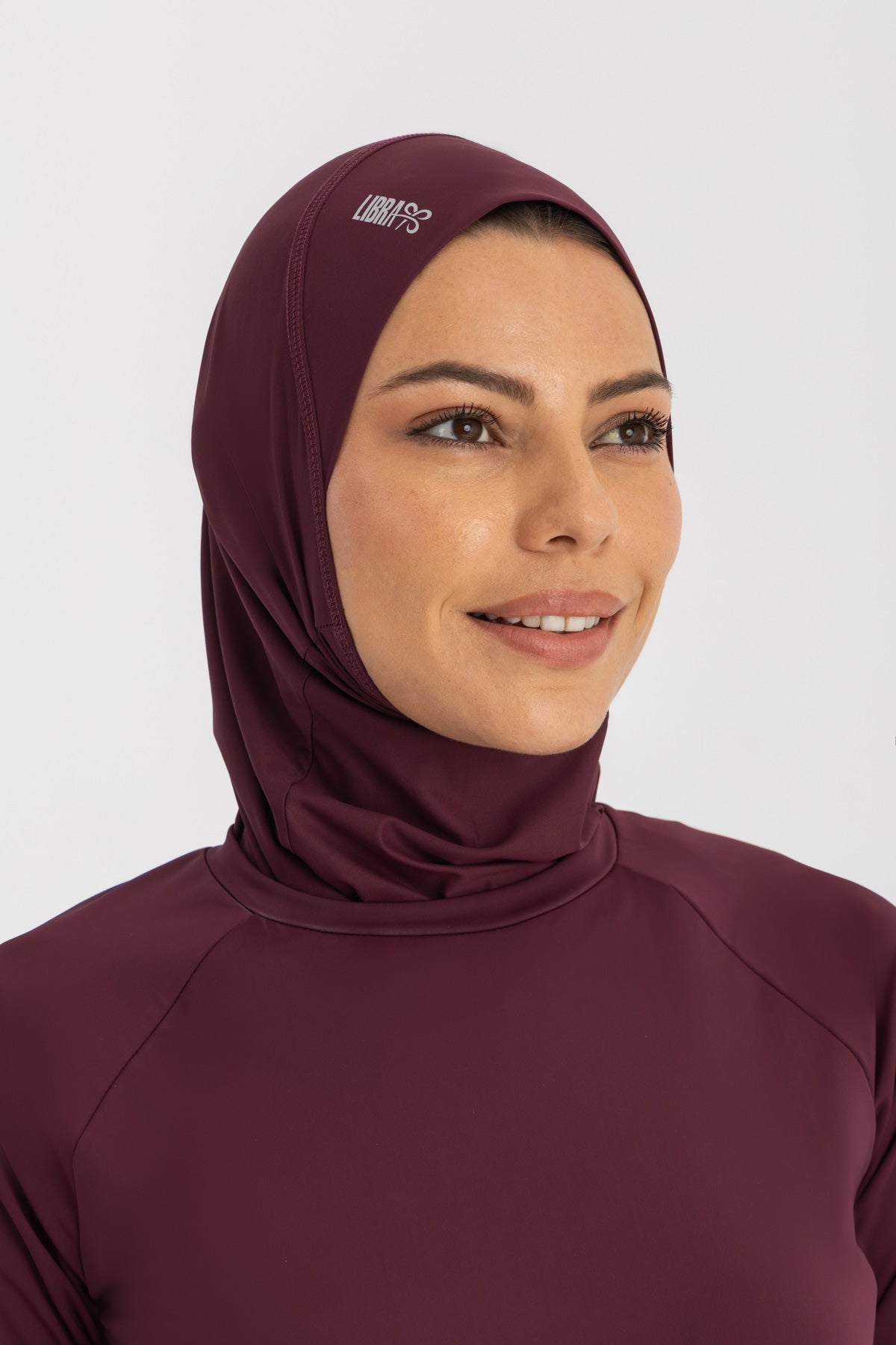 Ultra-Fit Swim Hijab - Deep Cherry