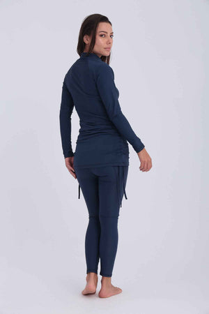 Contour Zip Top-Midnight Wave