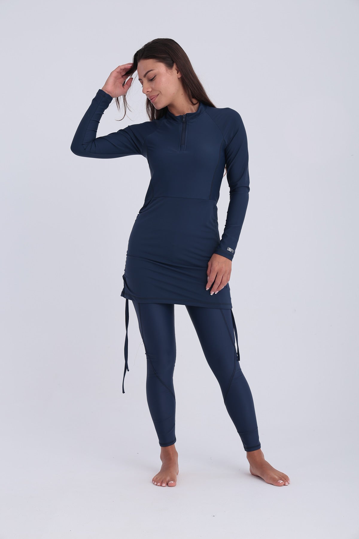 Contour Zip Top-Midnight Wave