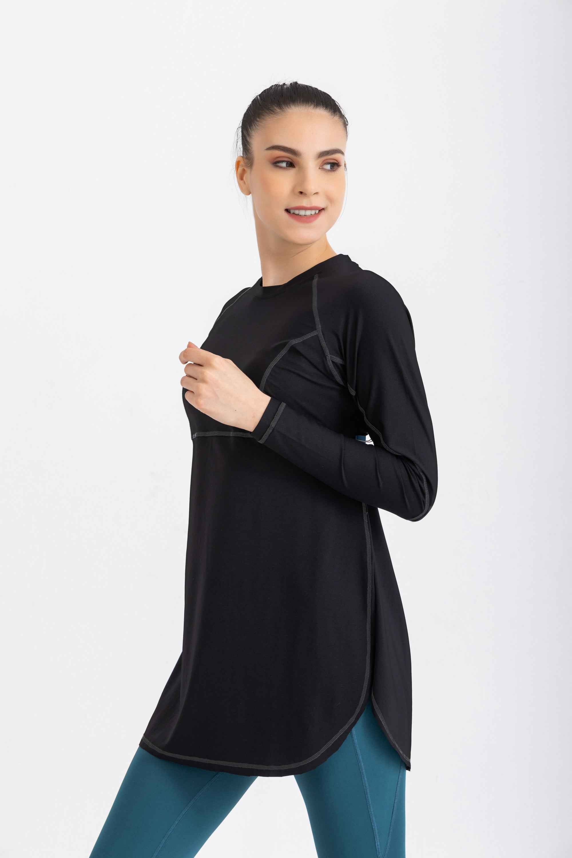 Breeze Back Top -Black - Libra Sport