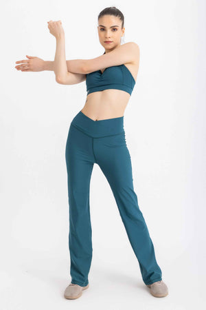 V-Flare Leggings - Atlantic Deep - Libra Sport