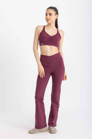 V-Flare Leggings -Crushed Violets - Libra Sport