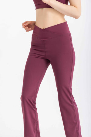 V-Flare Leggings -Crushed Violets - Libra Sport